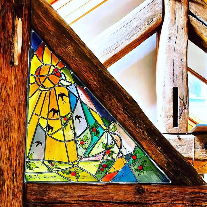 Création de panneaux de vitrail décoratif Chartres