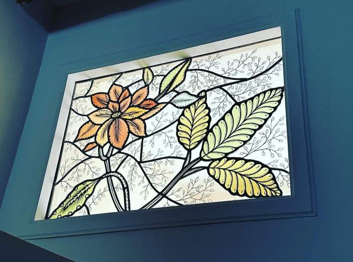 Installation vitrail Chartres
