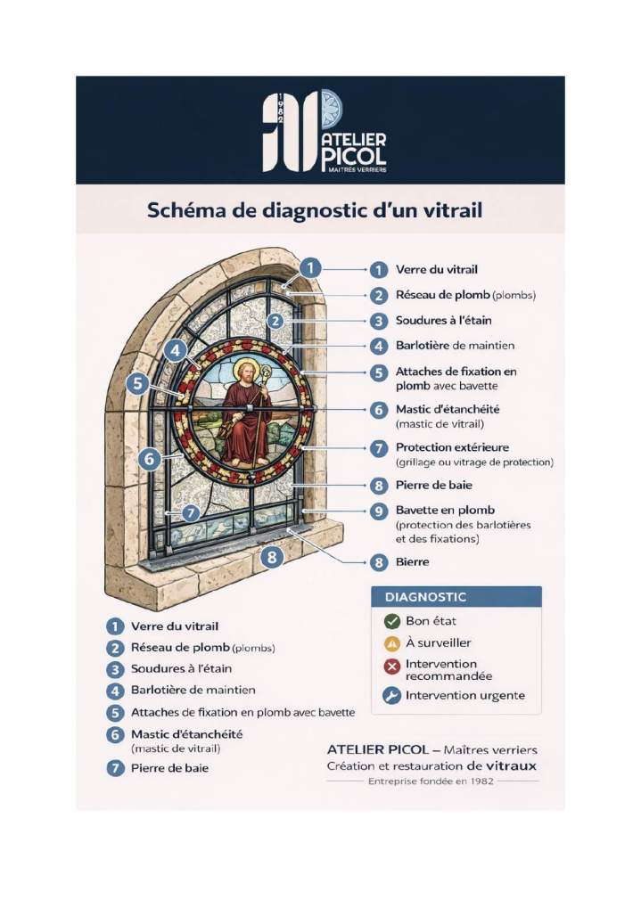 Suivi des vitraux Chartres